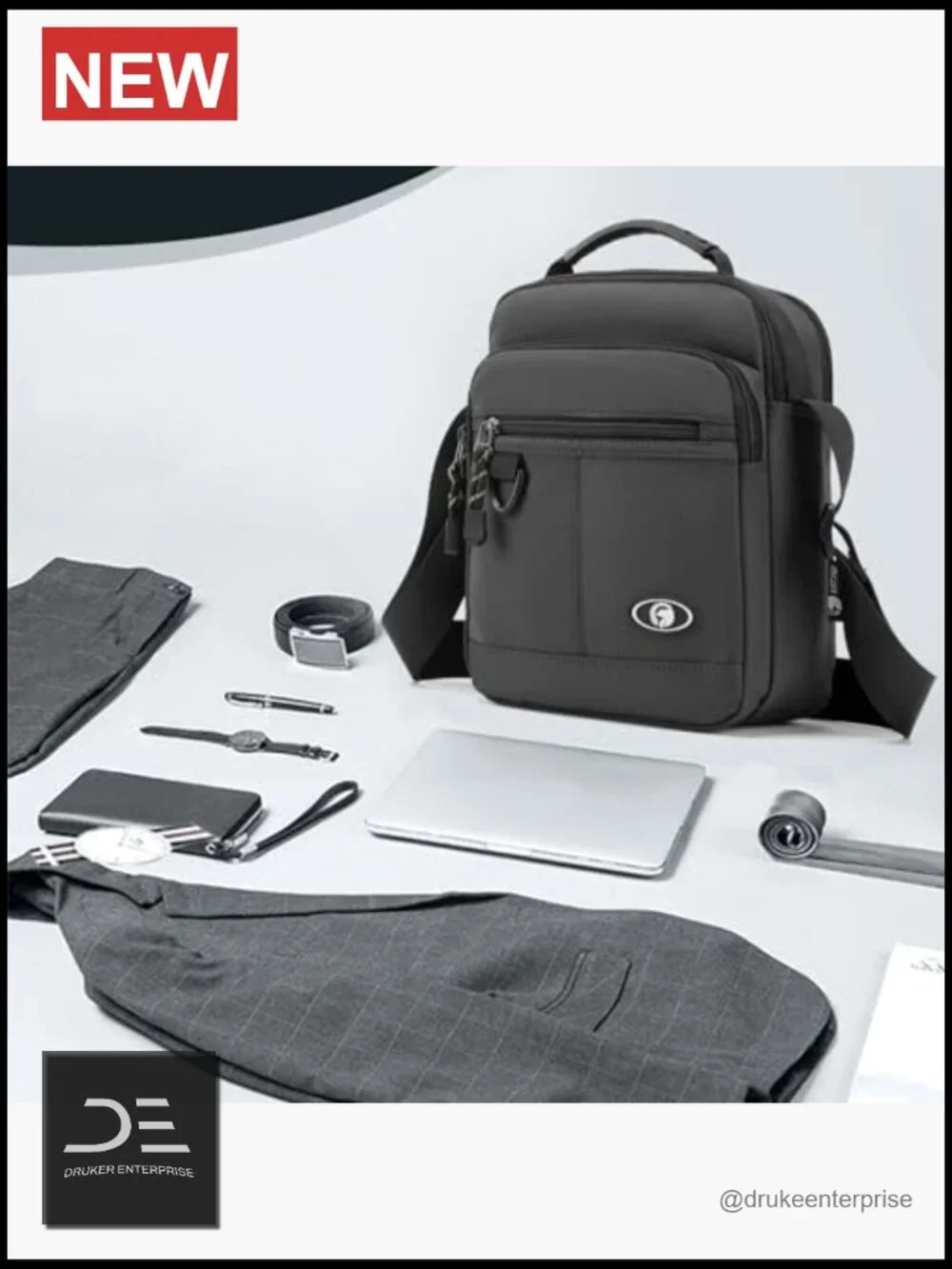 Waterproof Nylon Crossbody Messenger Bag for Men Tablet Shoulder Bag Work Travel